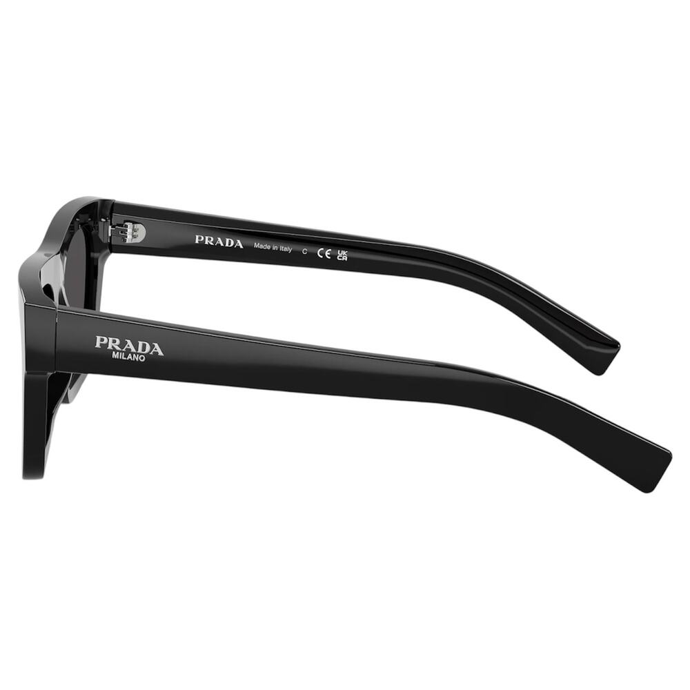 NEW PRADA Sunglasses Black Square Rectangle 54mm w/ Box & Case PRADA - Picture 3 of 6
